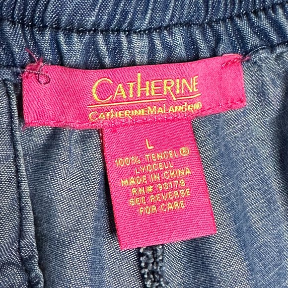 Catherine Pants Slip On Draw String Elastic Waistband  Size Large - Picture 8 of 9